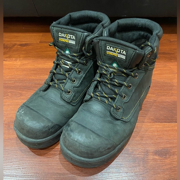 Dakota Men's 6'' 877 Steel Toe Steel Plate Work Boots Black Size 9.5 men’s - Picture 3 of 9